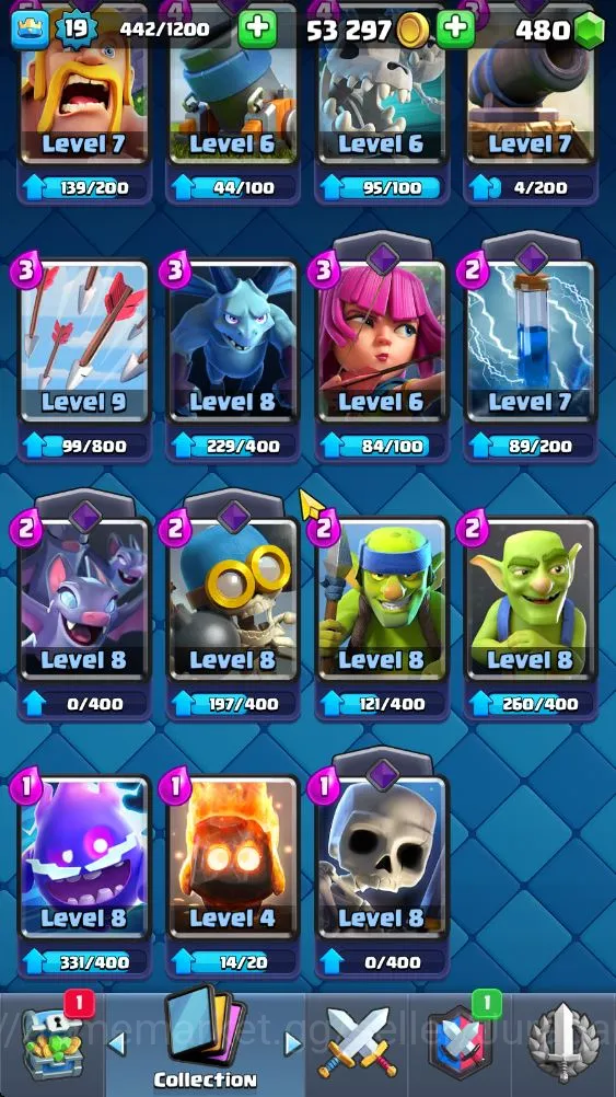 Clash Royale Accounts Starter Lvl 19|Trophy 1751|Best Starter|KTL 8|Card 39|1 EVO,6 Epic,17 Rare,16 Common|Gems 8
