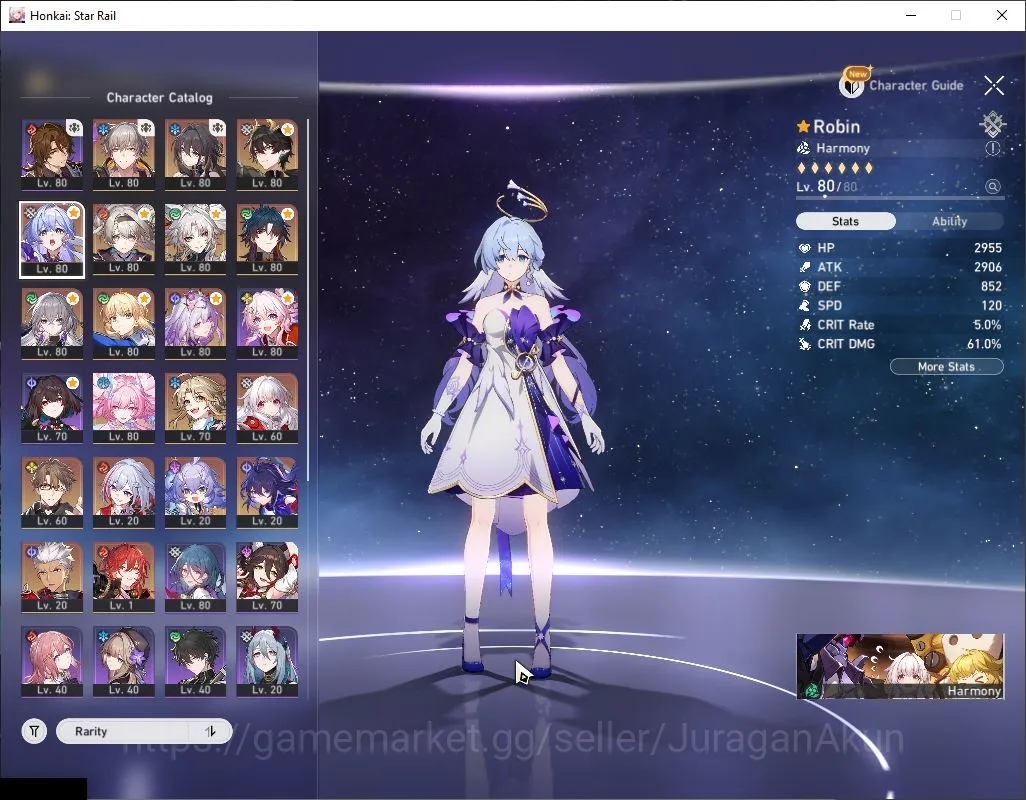 Honkai Star Rail Accounts Mid Game ASIA|TL 69|10 Limited|Castorice+Sign,Cyrene,Firefly,Robin,Feixiao,Saber,RuanMei,Etc|MC 5