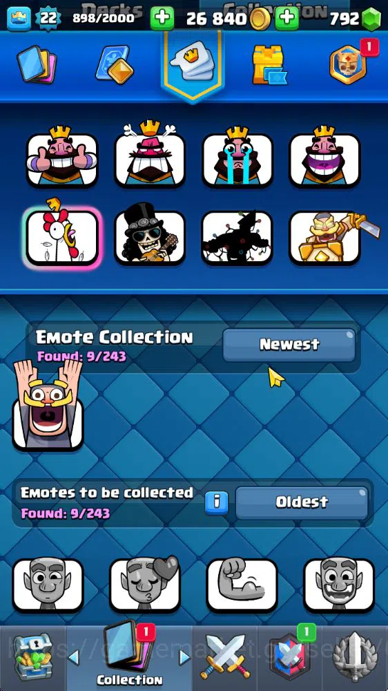 Clash Royale Accounts Starter Lvl 22|Trophy 3004|KTL 9|Fresh Starter|Limited Skin|Card 59| 3 Evo, 14 Epic, 23 Rare, 22 7