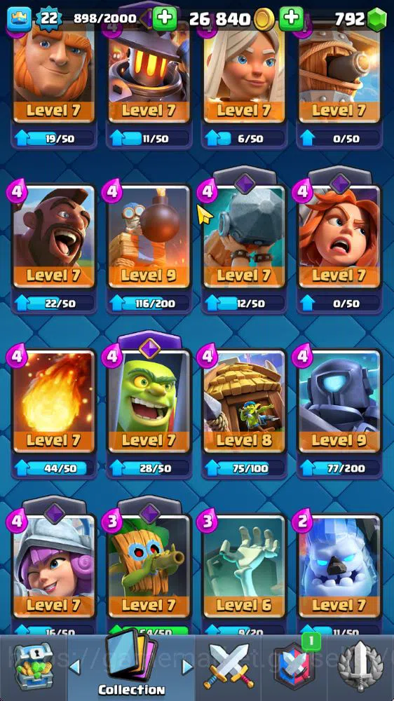 Clash Royale Accounts Starter Lvl 22|Trophy 3004|KTL 9|Fresh Starter|Limited Skin|Card 59| 3 Evo, 14 Epic, 23 Rare, 22 12