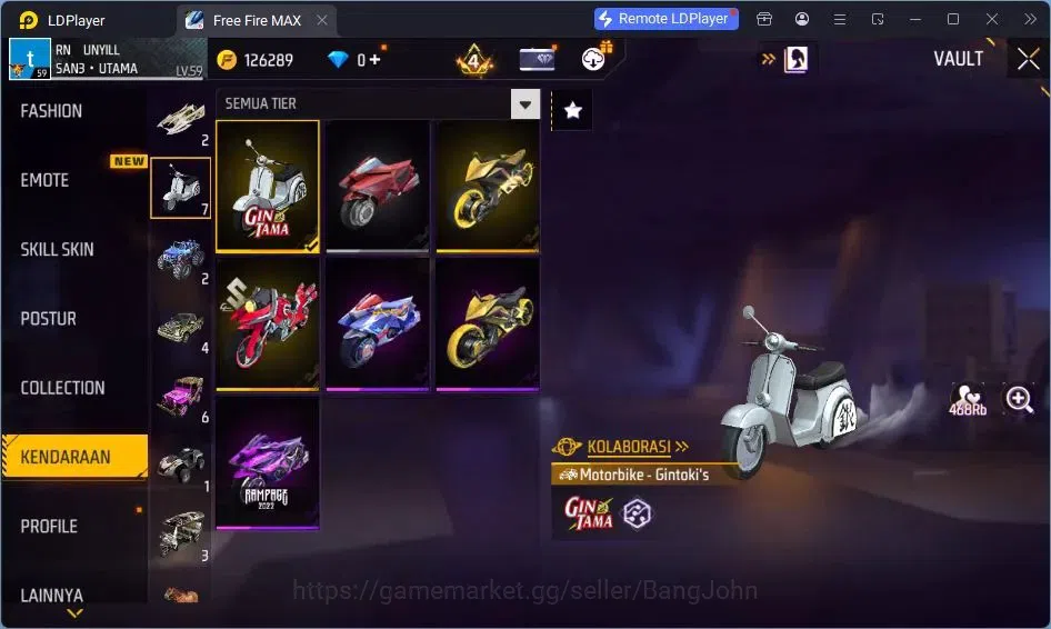 Free Fire Accounts Indonesia | Vault 218| EVO-M1014 DRACO| EVO-XM8 DE image 3