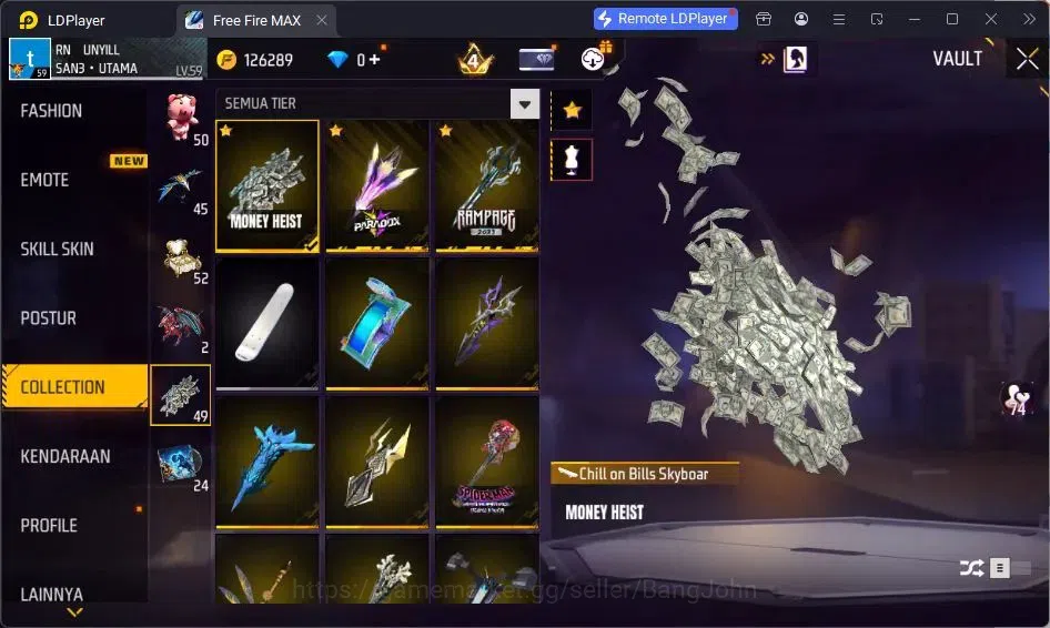 Free Fire Accounts Indonesia | Vault 218| EVO-M1014 DRACO| EVO-XM8 DE image 5