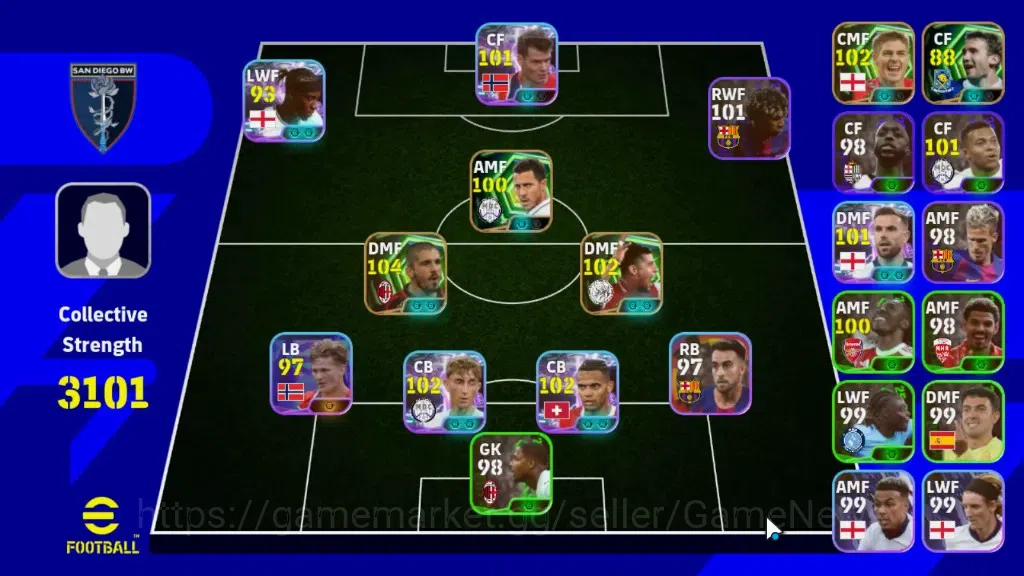 eFootball Accounts Legends & Iconic Players Android|Epic Gennaro Gattuso,Frank Rijkaard,Eden Hazard|Show Time Dean 1