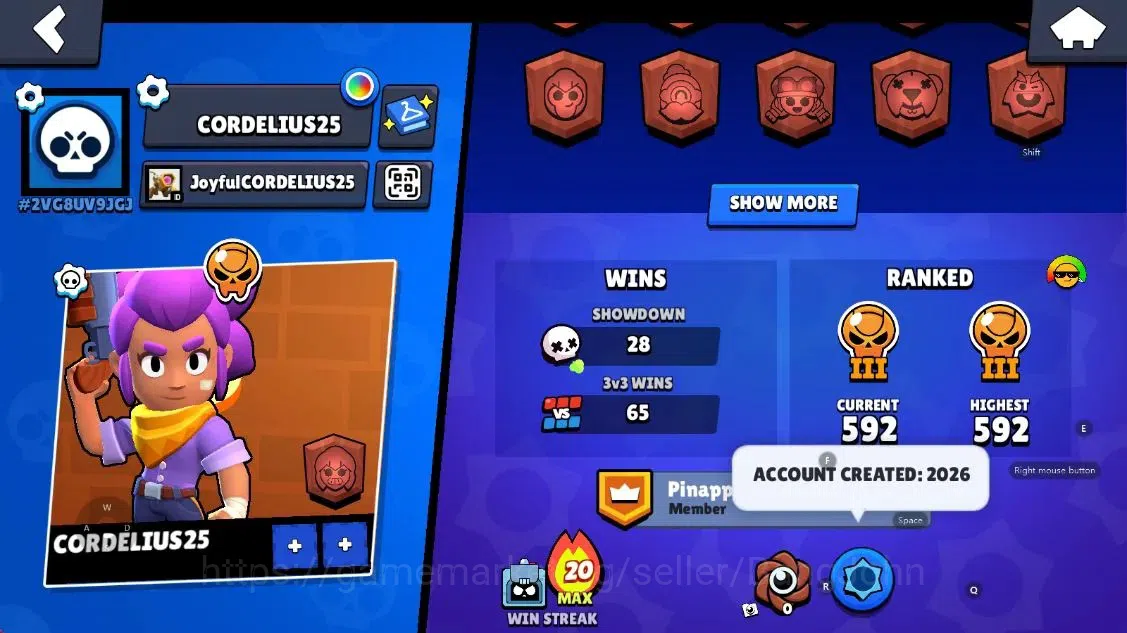 Brawl Stars Accounts Android | 1322 Thropy|20 Brawler-2 Max Lv(Ash,Berr image 3