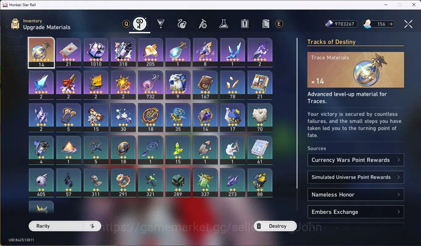 Honkai Star Rail Accounts Others ASIA| TL 50 | 6 Limited [(Sparxie+Sign),Selee E1,Dan Heng-Perm,Yao Guang,Sparkle,Ruan 11