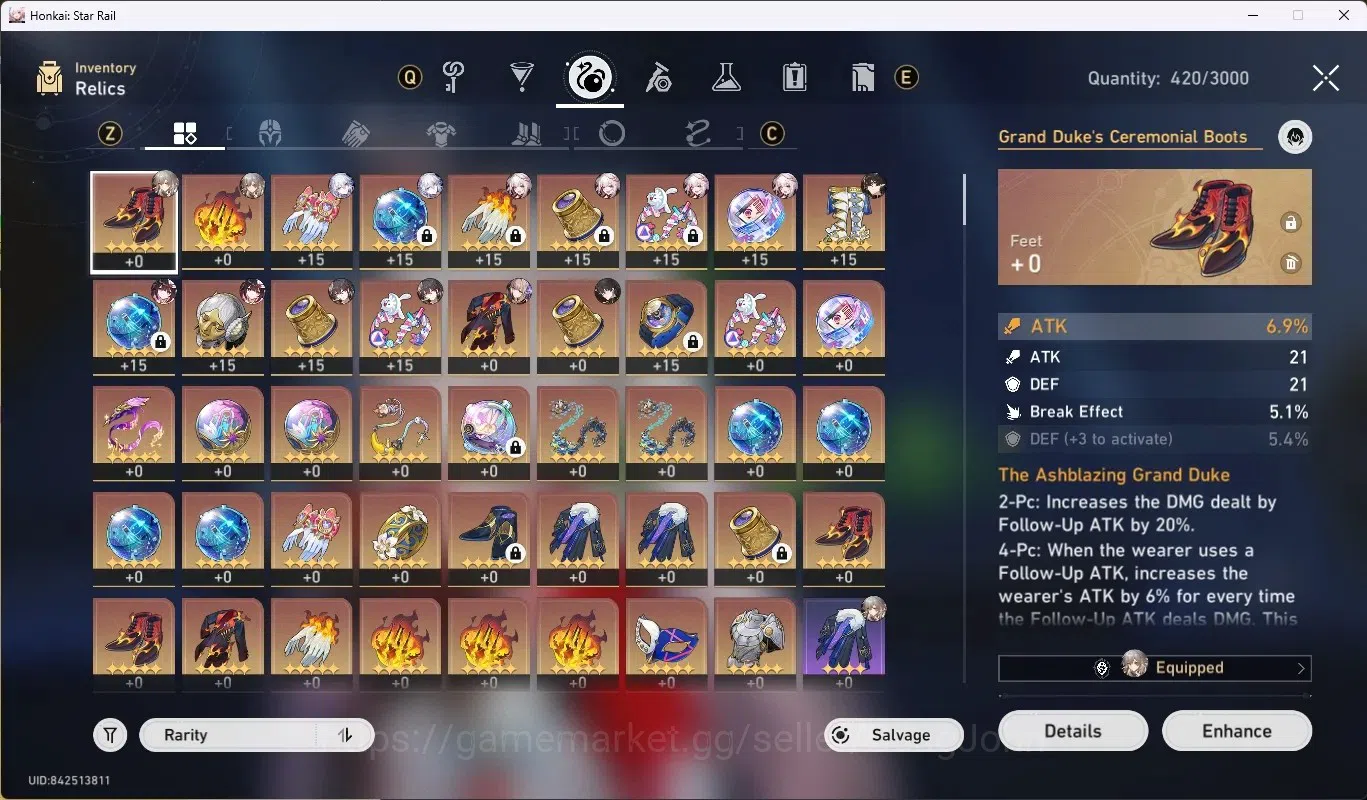 Honkai Star Rail Accounts Others ASIA| TL 50 | 6 Limited [(Sparxie+Sign),Selee E1,Dan Heng-Perm,Yao Guang,Sparkle,Ruan 13
