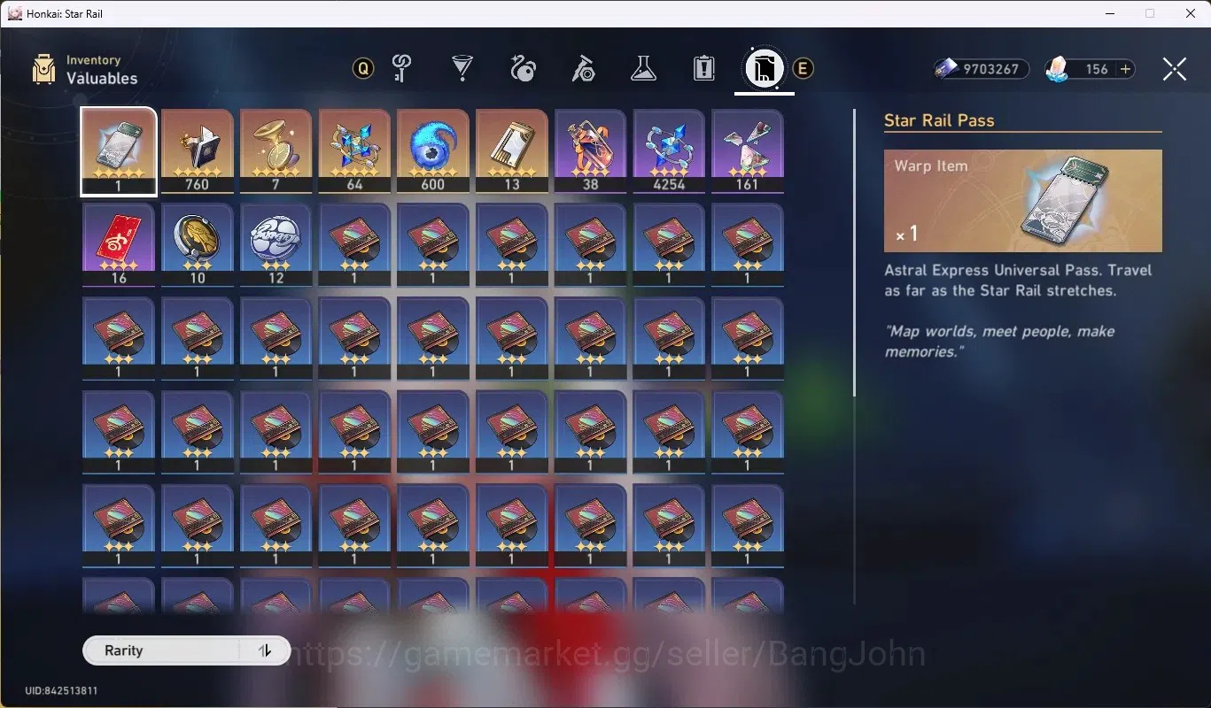Honkai Star Rail Accounts Others ASIA| TL 50 | 6 Limited [(Sparxie+Sign),Selee E1,Dan Heng-Perm,Yao Guang,Sparkle,Ruan 17