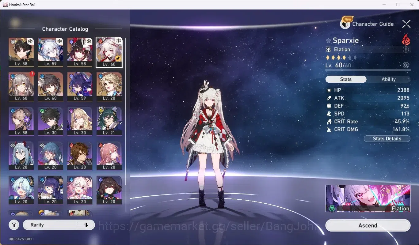 Honkai Star Rail Accounts Others ASIA| TL 50 | 6 Limited [(Sparxie+Sign),Selee E1,Dan Heng-Perm,Yao Guang,Sparkle,Ruan 2