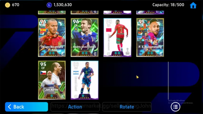 eFootball Accounts Others Android|PW 3193|BIG Ronaldo,Epic Suarez SamuelEto'o VanBasten Cantona,Shwt Neuer|Coach 1