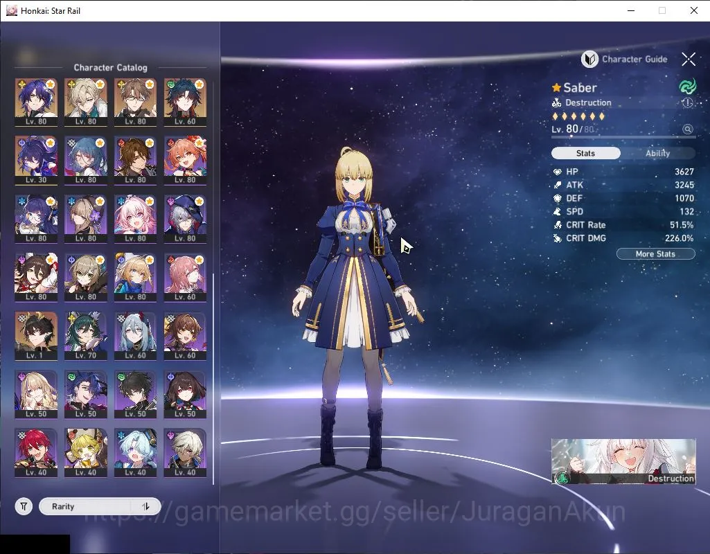 Honkai Star Rail Accounts Mid Game ASIA|TL 70|19 Limited|[Castorice E1,Sparkle E1,Robin,TheHerta,Jingliu]+Sign 2