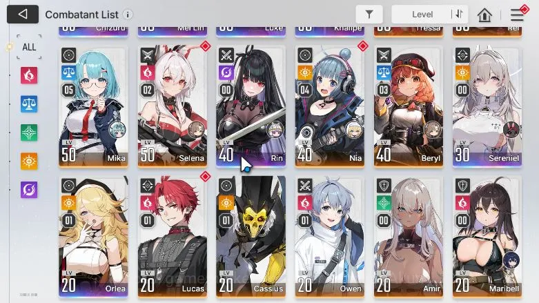 Chaos Zero Nightmare Accounts GLOBAL|Lv 50|7 SSR [ChizuruM2,MeilinM2,Luke,Khalipe,OrleaM1,Etc]|11 SR[TressaM6,ReiM6,Etc]+1 4