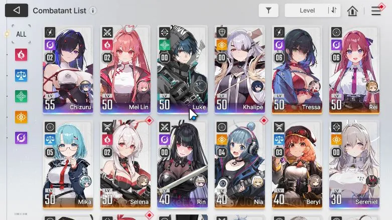 Chaos Zero Nightmare Accounts GLOBAL|Lv 50|7 SSR [ChizuruM2,MeilinM2,Luke,Khalipe,OrleaM1,Etc]|11 SR[TressaM6,ReiM6,Etc]+1 5