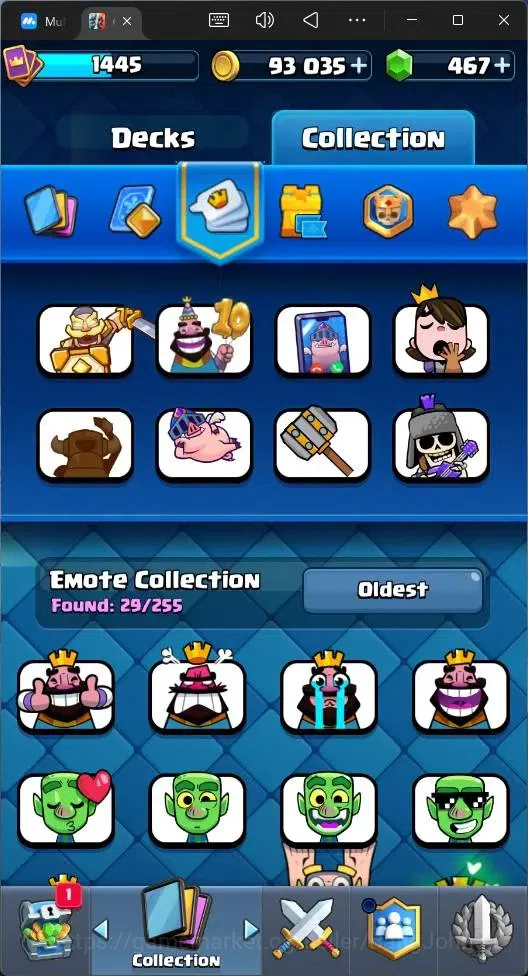 Clash Royale Accounts High-End Global |CL 1445|KTL 14|Trophy 10899|121 Cards|2 Max|8 Champ|3 Hero|9 Evo|Arena 26|467 17