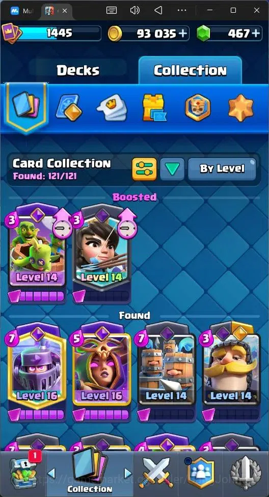 Clash Royale Accounts High-End Global |CL 1445|KTL 14|Trophy 10899|121 Cards|2 Max|8 Champ|3 Hero|9 Evo|Arena 26|467 9