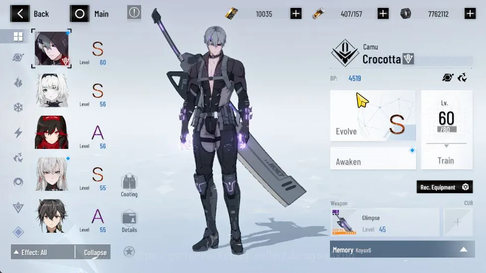 Punishing: Gray Raven Accounts Starter NA | Starter |10K BC+ 3K YC + 8K BlueCard + [Crocotta, Lucia CW, Ferall Etc]|Log 5