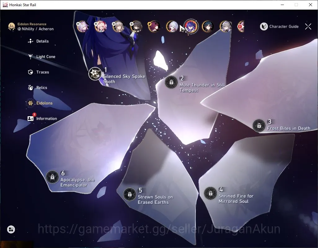 Honkai Star Rail Accounts Mid Game ASIA|TL 70|13 Limited |[Castorice,Acheron 4