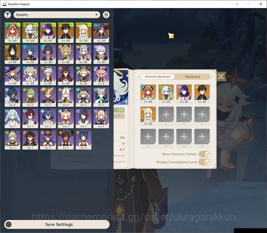 Genshin Impact Mid Game ASIA | AR 34 | 4 Limited+1 [5 Star Weapon]| Nahida image 1