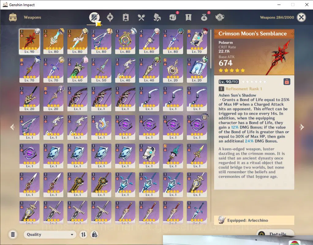 Genshin Impact Accounts ASIA|AR 55|7Limited+3(*5Weapon)| (Arlecc C1+Sign,F image 6