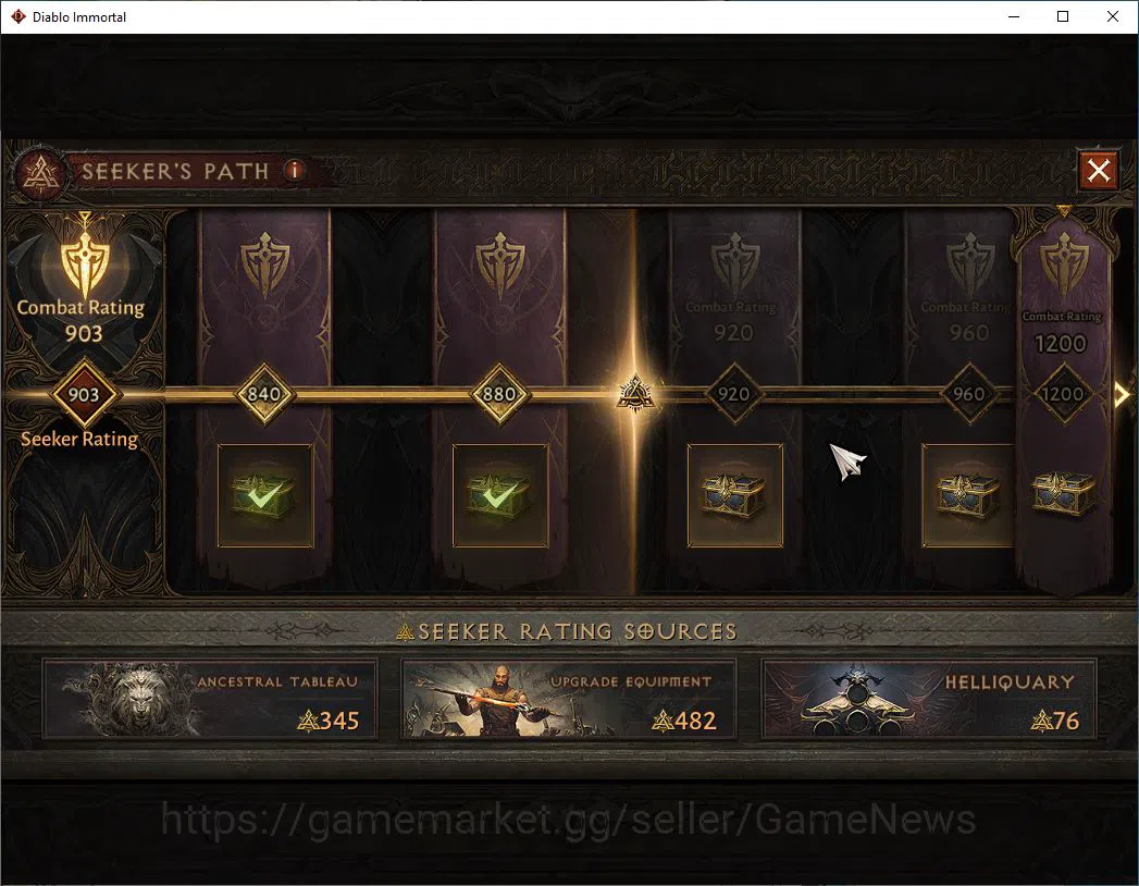 Diablo Immortal Accounts SEA - vasily|Lv60(600)|Wizard|34k CR|Reso 600| Par image 11