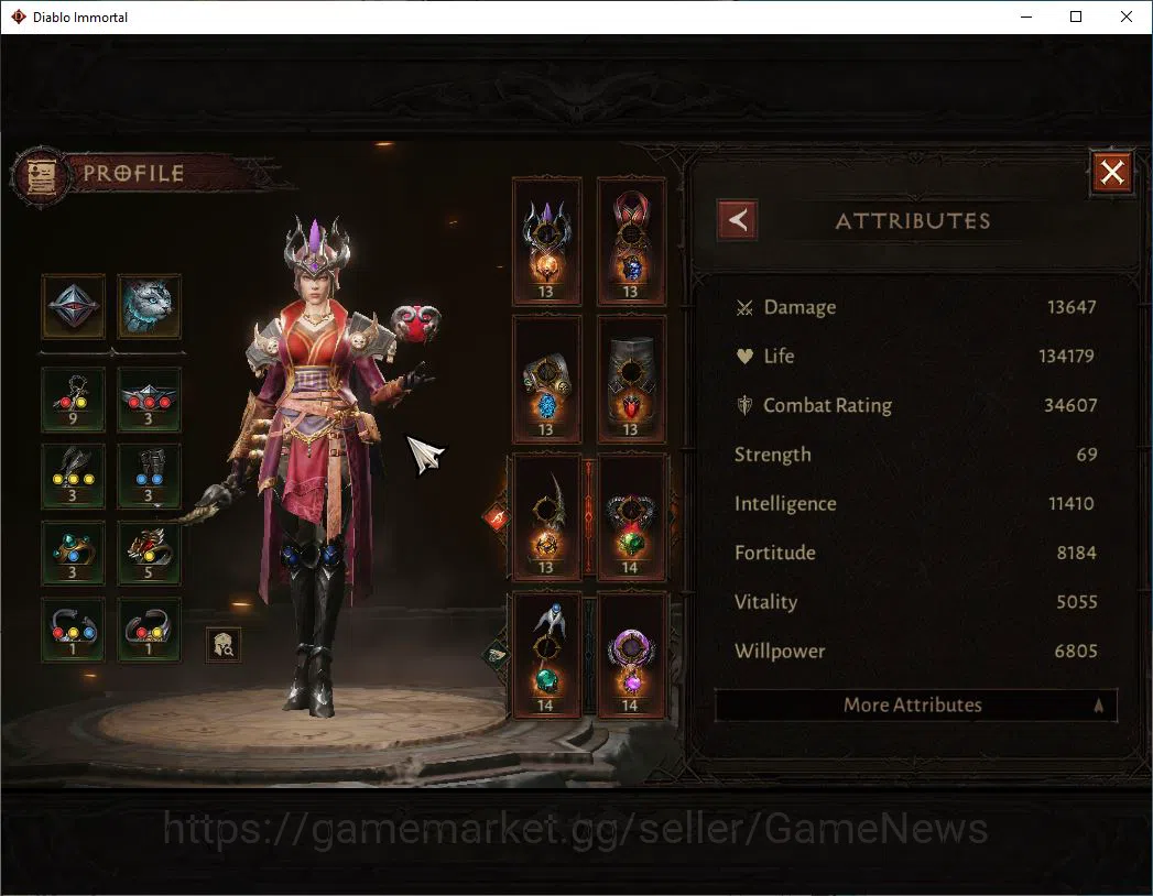 Diablo Immortal Accounts SEA - vasily|Lv60(600)|Wizard|34k CR|Reso 600| Par image 4