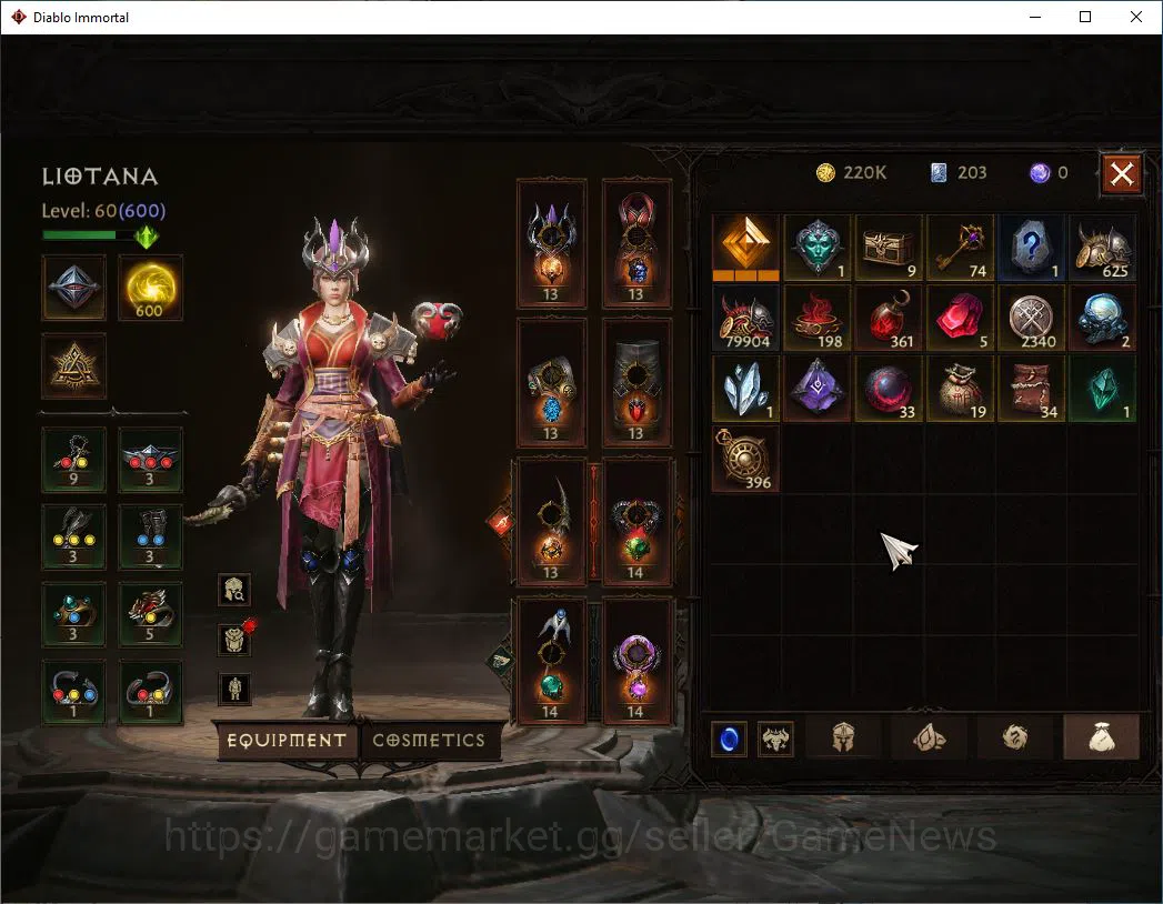 Diablo Immortal Accounts SEA - vasily|Lv60(600)|Wizard|34k CR|Reso 600| Par image 8