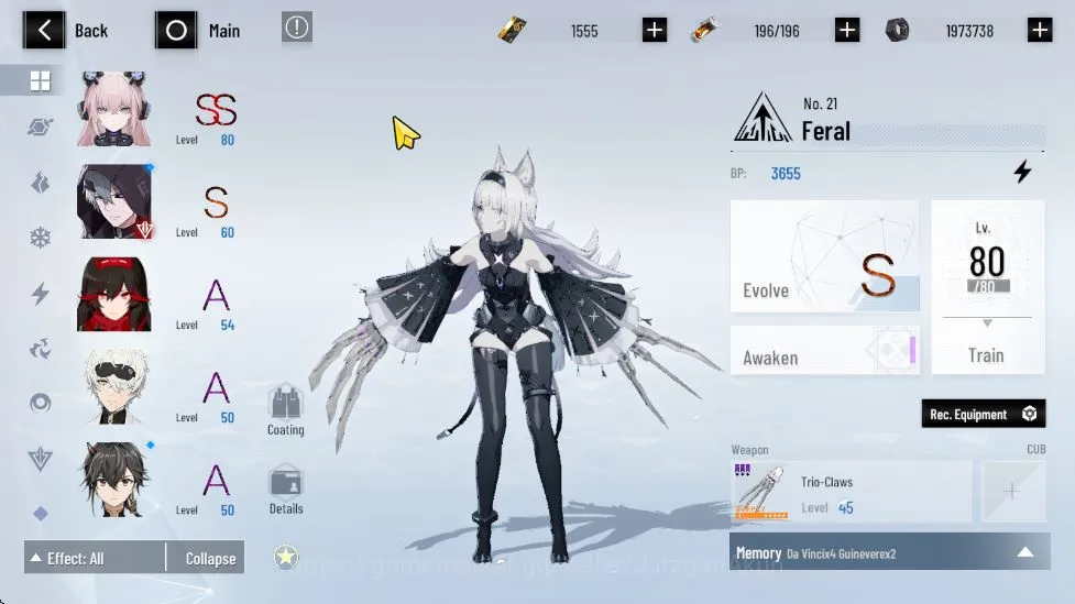 Punishing: Gray Raven Accounts Mid-Game ASIA|Lilith Daemon+Coat(New Life)+Sign, Nanami ST+Sign, Lucia CW+Sign|Weap&Char 4