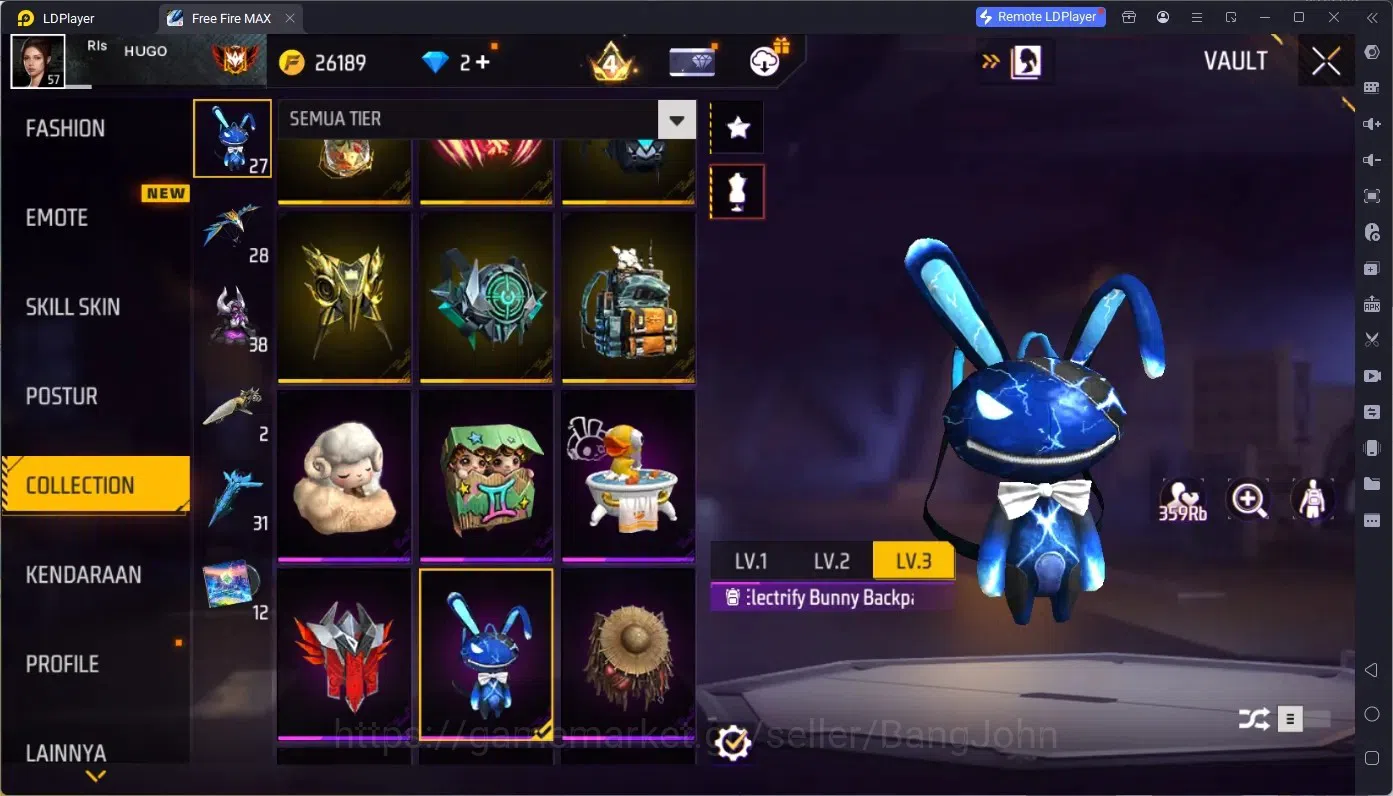 Free Fire Accounts Indonesia | M1887 Bunny's Order | 2 Evo (M4A1 Infe image 18