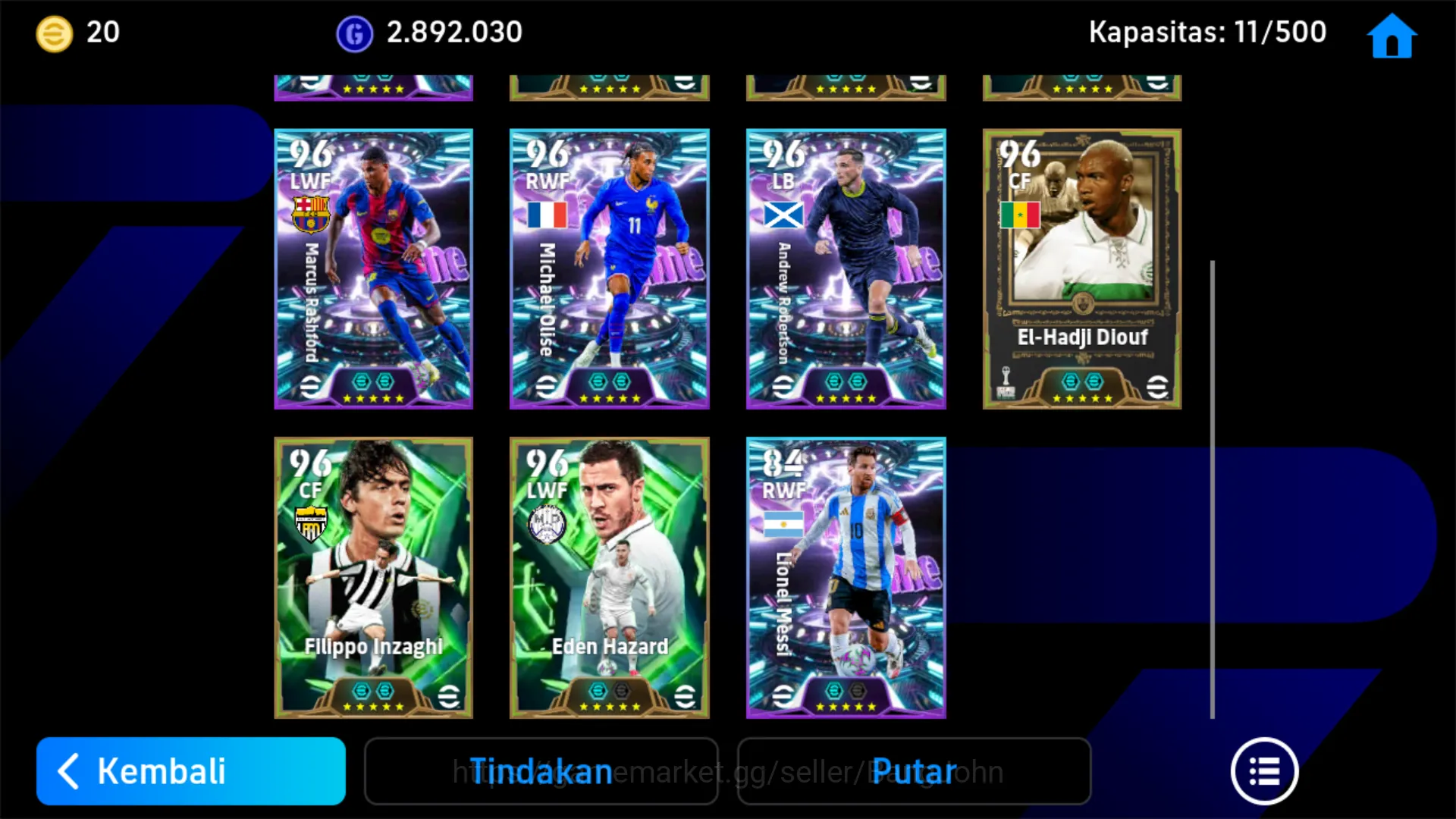 eFootball Accounts Others Power 3145 | Isak Show time , Gattuso Epic db , Berbatov , Inzaghi , Zanetti EFB485B 2
