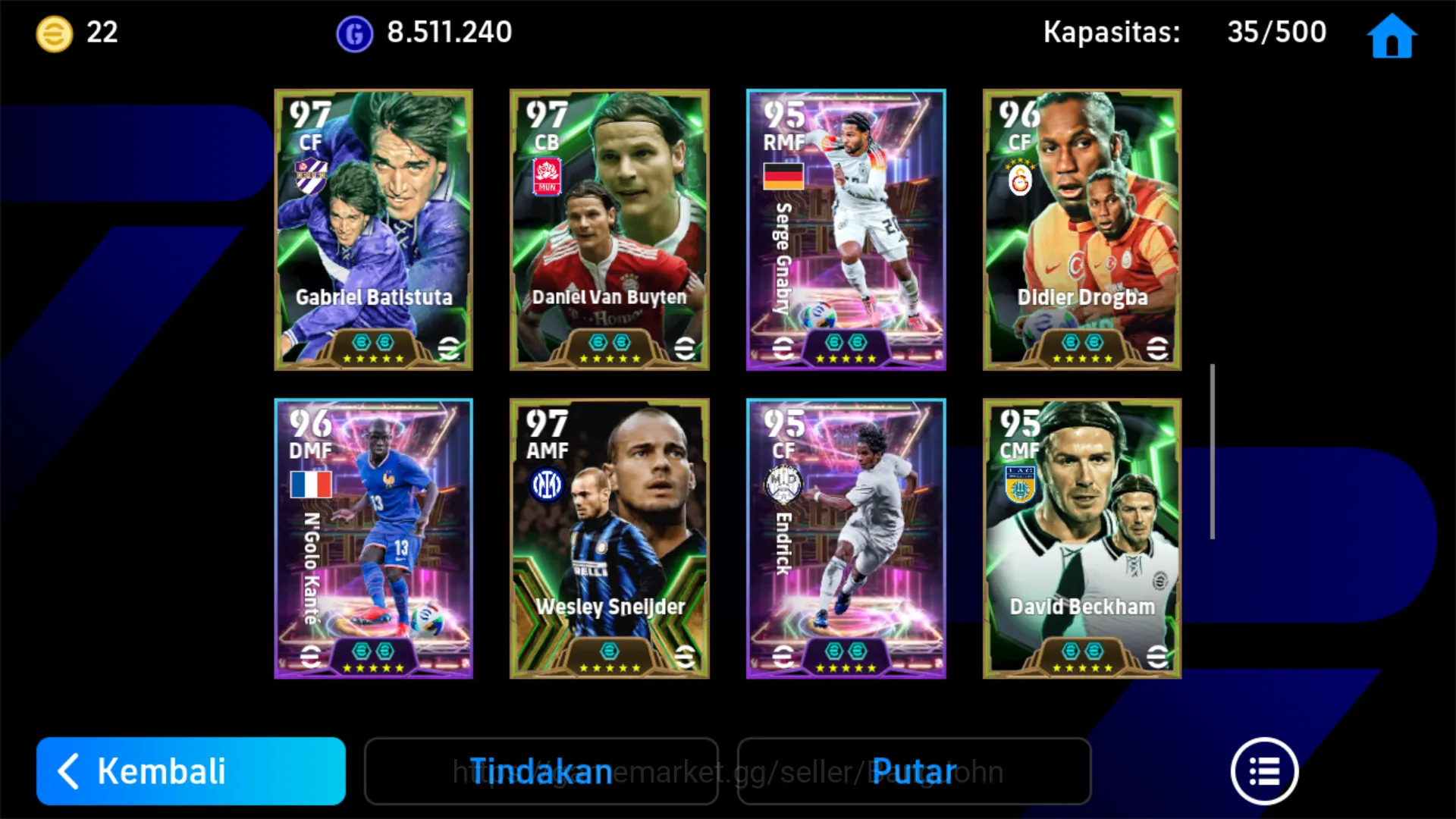 eFootball Accounts Others Power 3165 | Pavel Nedved | Didier Drogba | Gabriel Batitusta | Christian Panucci ~EFB118B 4