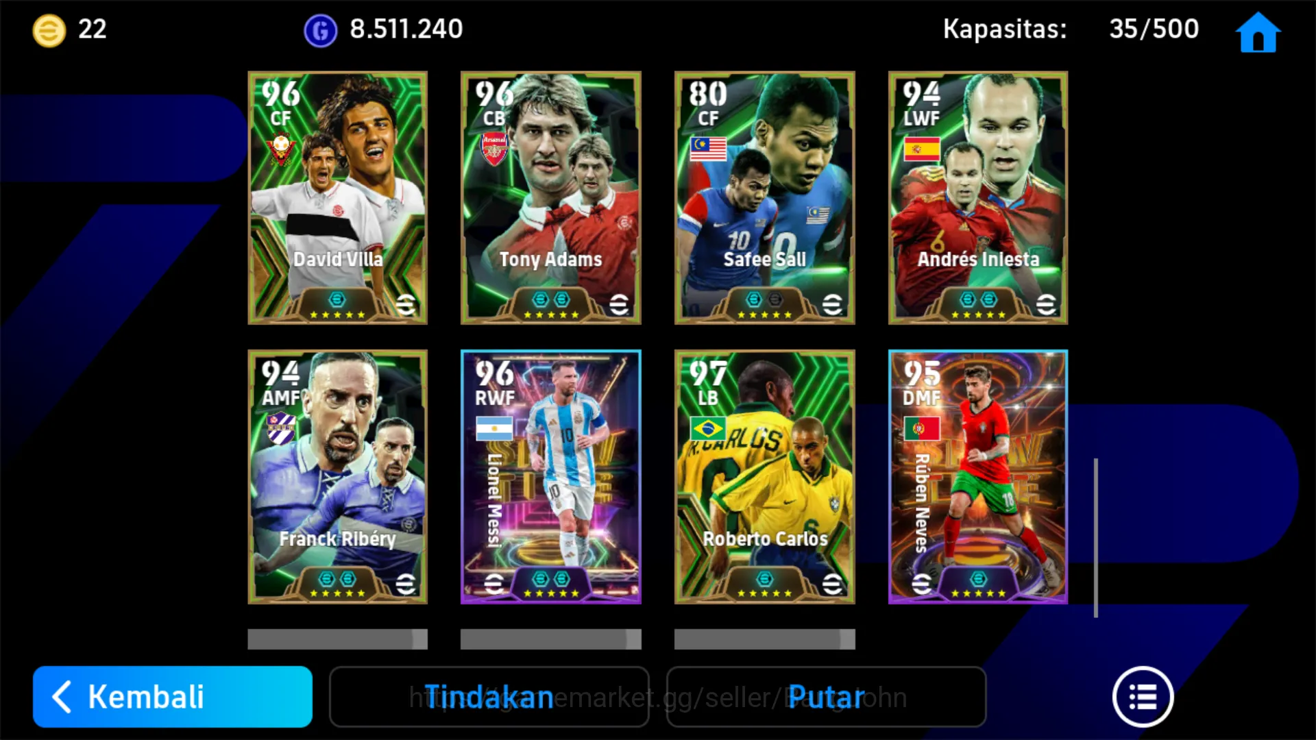 eFootball Accounts Others Power 3165 | Pavel Nedved | Didier Drogba | Gabriel Batitusta | Christian Panucci ~EFB118B 5