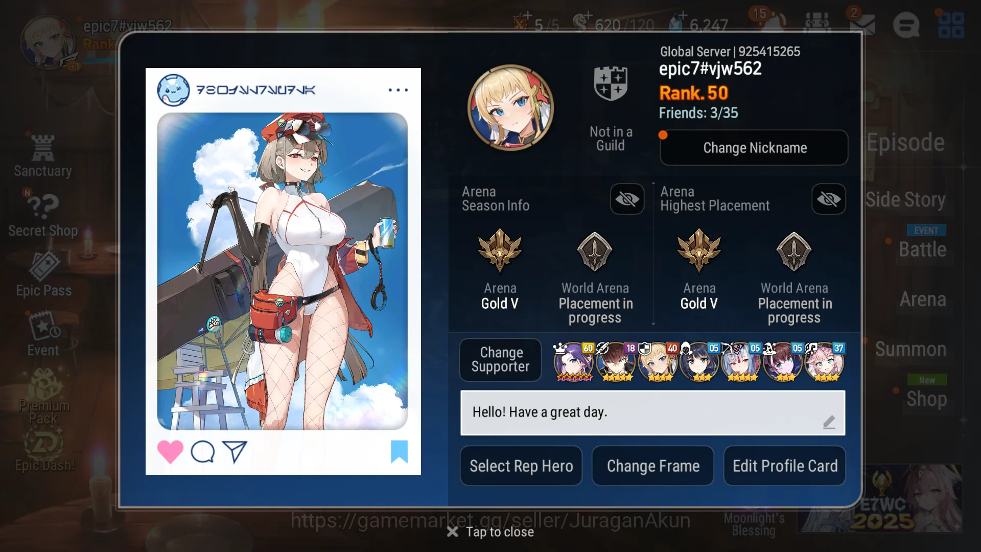 Epic Seven Accounts Mid-Tier Global Unverif|ML6