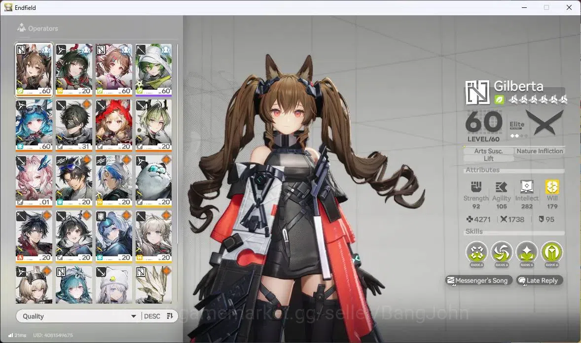 Arknights: Endfield Accounts Asia | Lv 54| 5 Limit|Gilberta,Zhuang Fangyi,Rossi image 2