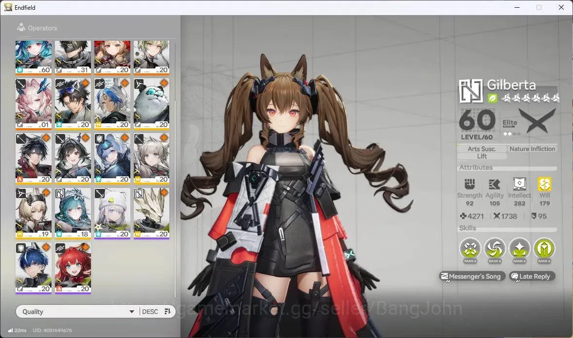 Arknights: Endfield Accounts Asia | Lv 54| 5 Limit|Gilberta,Zhuang Fangyi,Rossi image 3