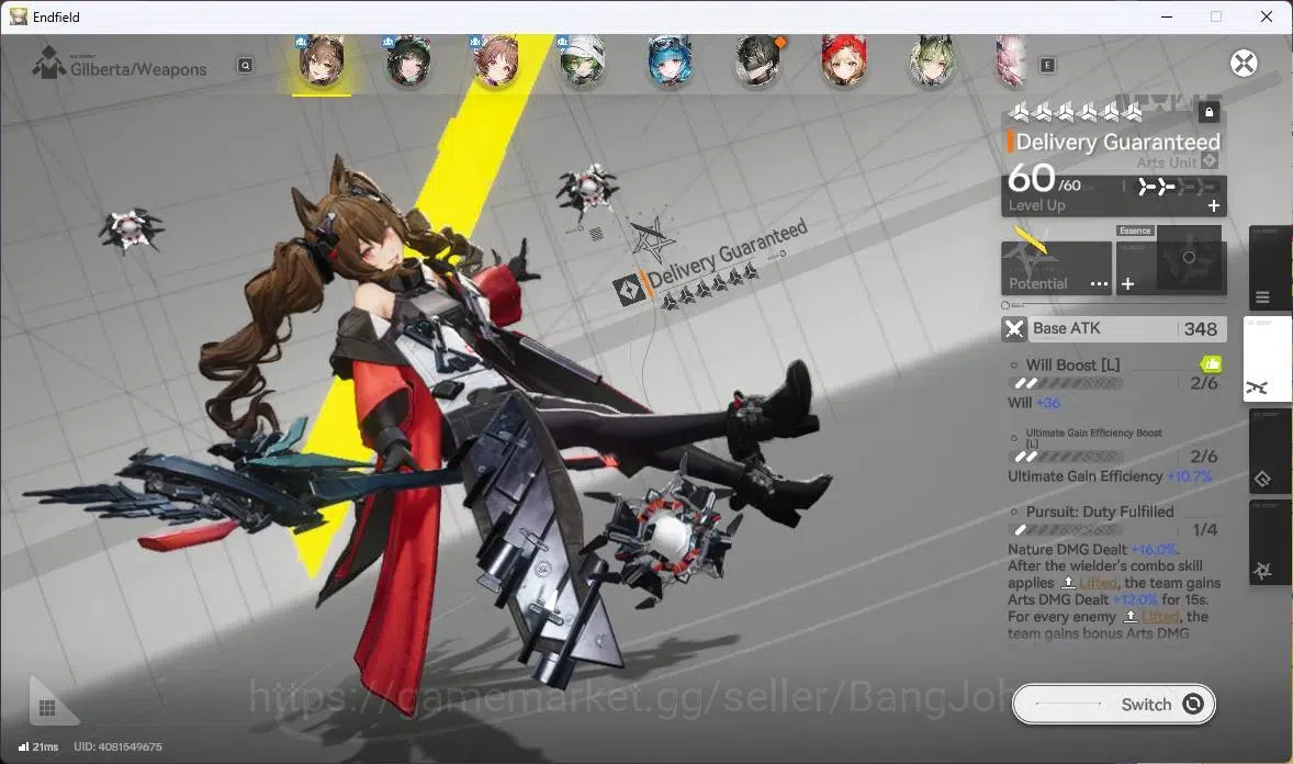 Arknights: Endfield Accounts Asia | Lv 54| 5 Limit|Gilberta,Zhuang Fangyi,Rossi image 4