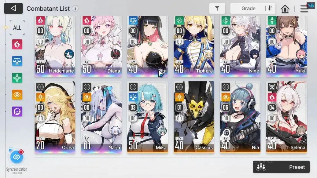 Chaos Zero Nightmare Accounts GLOBAL Lv47|8 SSR[Heidemarie,Diana,Rita,Tiphera,Ni image 3