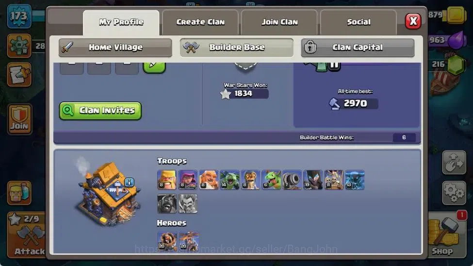 Clash of Clans Accounts Global | TH 17-BH 10 | LVL 173|HH 10|AQ 78 ,MP 50  image 18