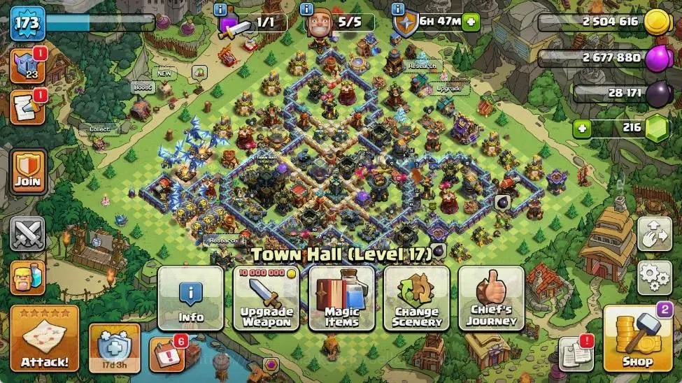 Clash of Clans Accounts Global | TH 17-BH 10 | LVL 173|HH 10|AQ 78 ,MP 50  image 2