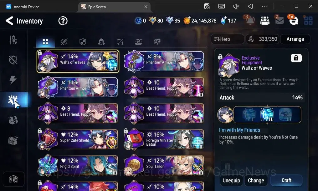 Epic Seven Accounts ASIA|20 ML(LOTScales,Har setti,Zio,Genesis Ras,Etc image 20