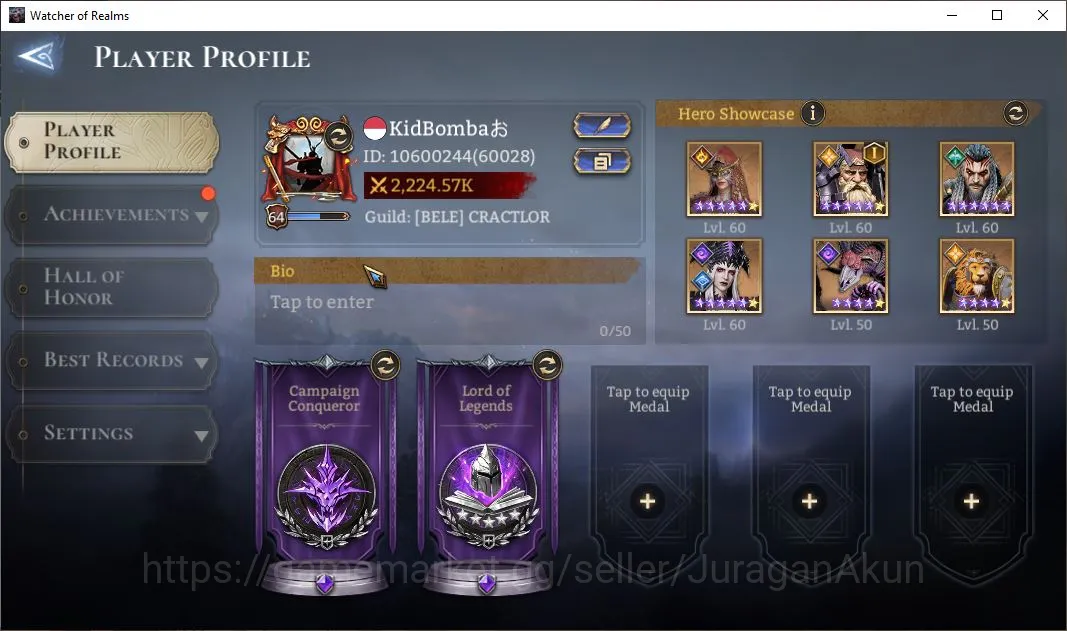 Watcher of Realms Mid-Tier Global 600xx|2,2M Power|5Lord[Ingrid,Laya,Etc]+2 U image 1