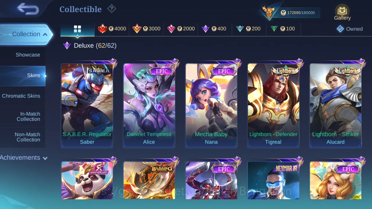 Mobile Legends: Bang Bang Accounts Others Hero 130 | Skin 442 | Tas Tas | Legend Gusion | Legend Jhonson | Dawning Lancelot 10