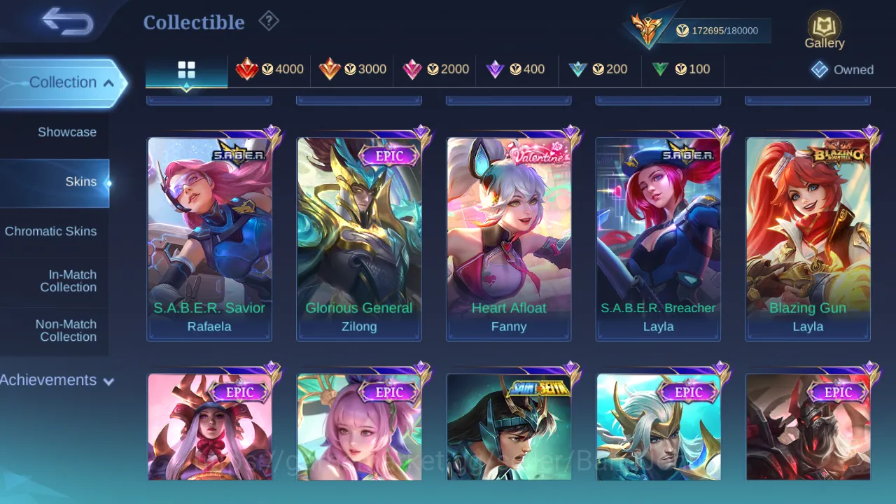 Mobile Legends: Bang Bang Accounts Others Hero 130 | Skin 442 | Tas Tas | Legend Gusion | Legend Jhonson | Dawning Lancelot 12