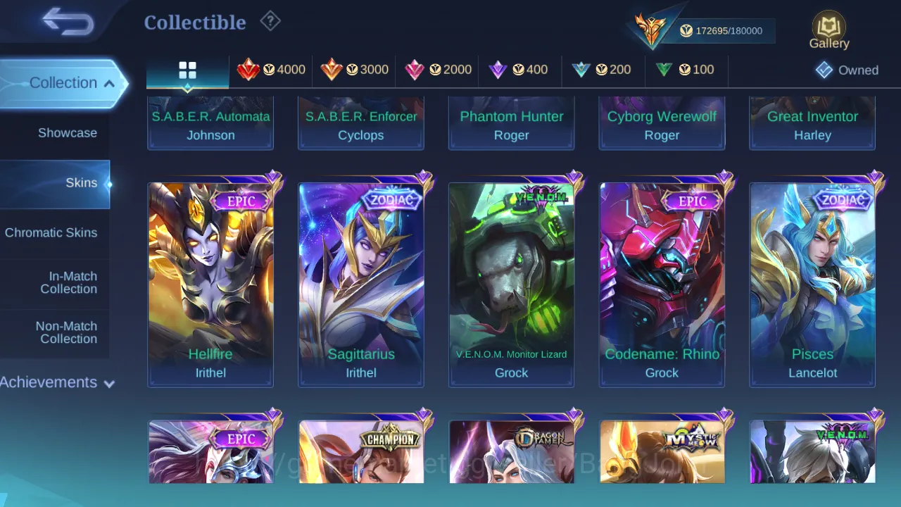Mobile Legends: Bang Bang Accounts Others Hero 130 | Skin 442 | Tas Tas | Legend Gusion | Legend Jhonson | Dawning Lancelot 14