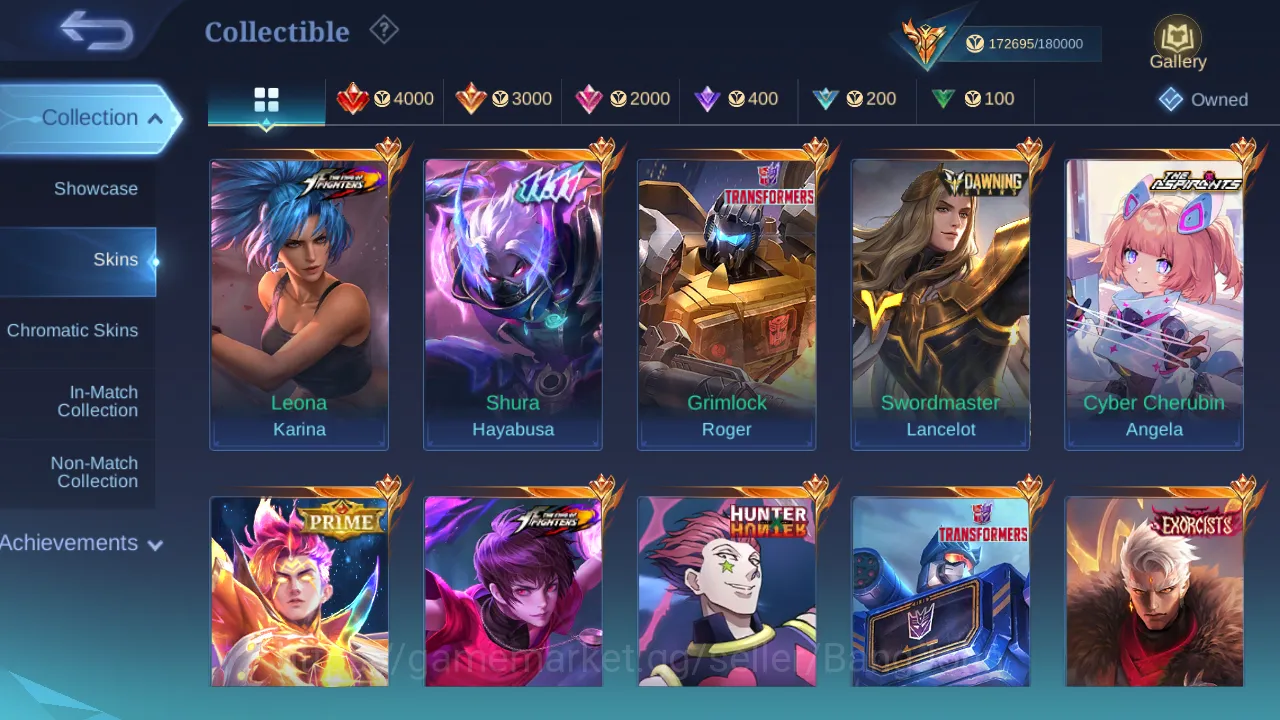 Mobile Legends: Bang Bang Accounts Others Hero 130 | Skin 442 | Tas Tas | Legend Gusion | Legend Jhonson | Dawning Lancelot 4