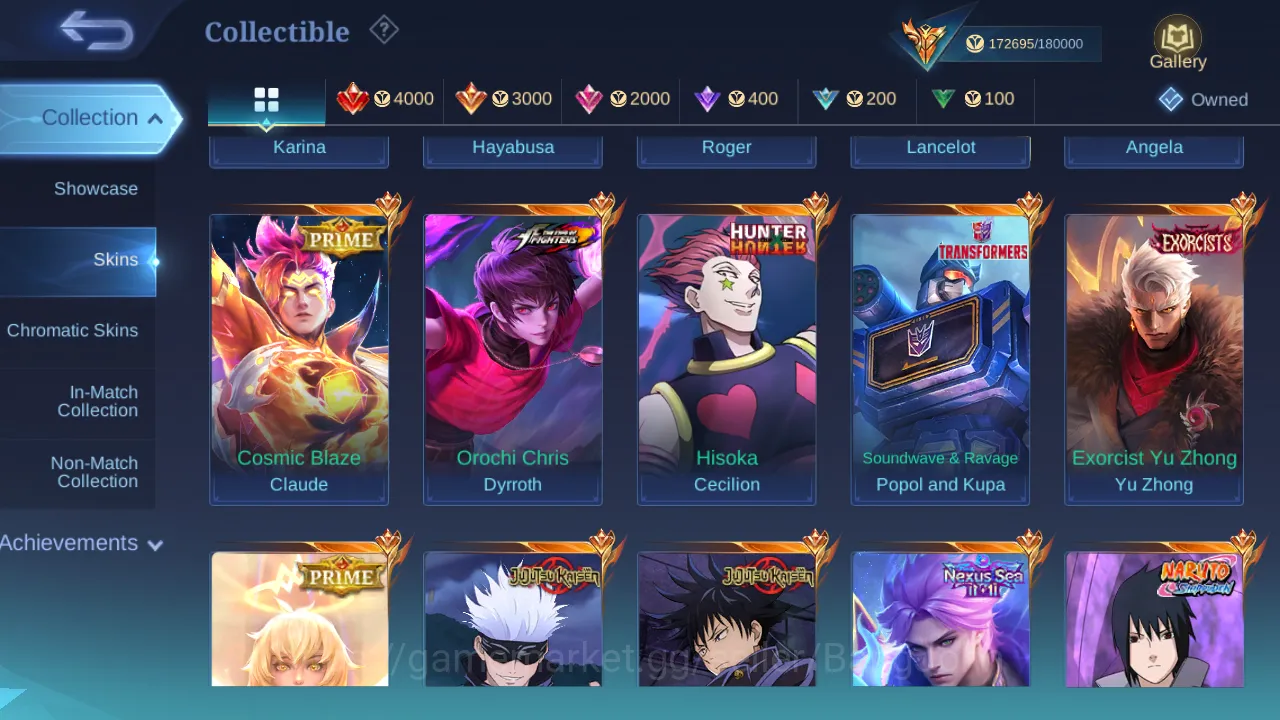 Mobile Legends: Bang Bang Accounts Others Hero 130 | Skin 442 | Tas Tas | Legend Gusion | Legend Jhonson | Dawning Lancelot 5