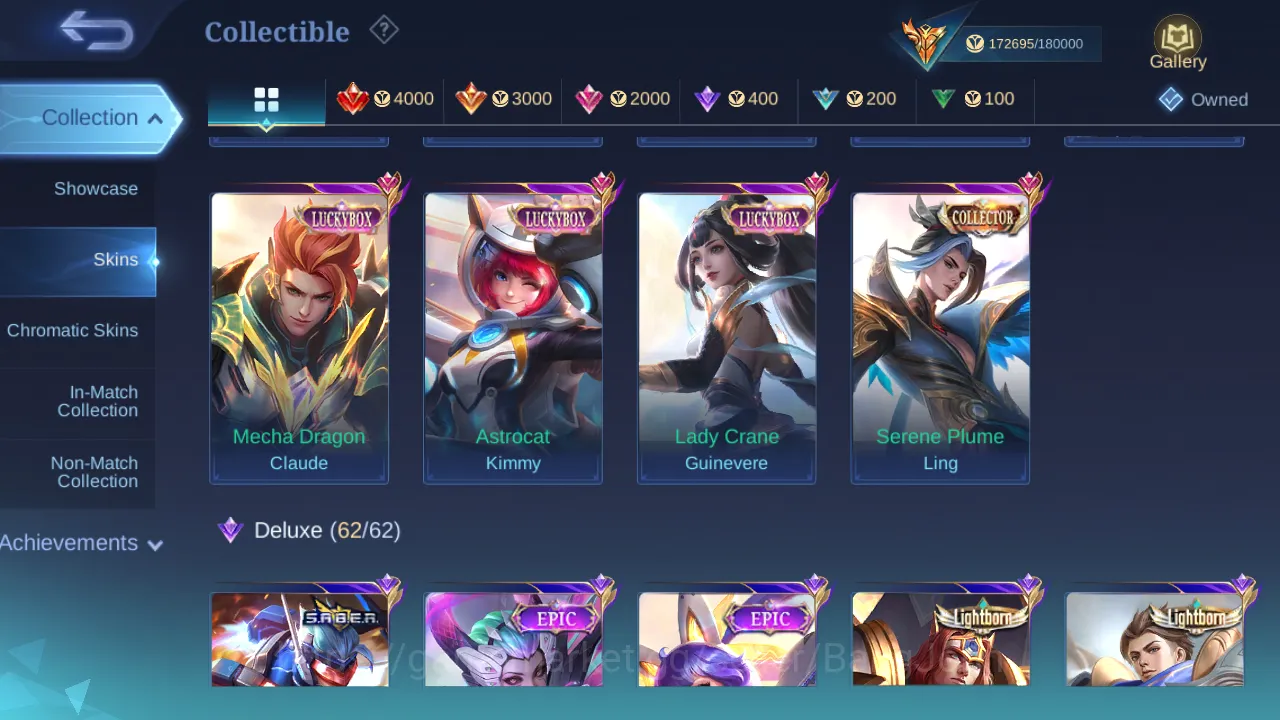 Mobile Legends: Bang Bang Accounts Others Hero 130 | Skin 442 | Tas Tas | Legend Gusion | Legend Jhonson | Dawning Lancelot 9