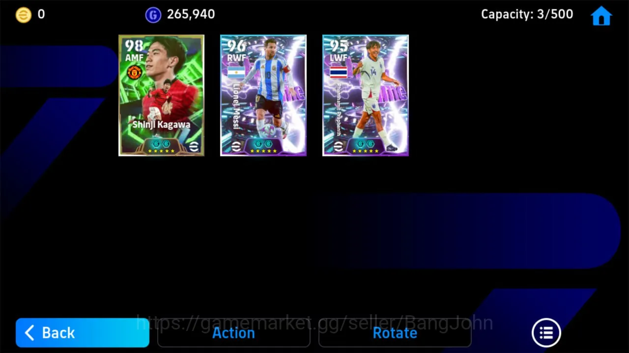 eFootball Accounts Others mobile | Power 2999 | Shinji Kagawa | Lionel Messi  ~ EFB146B 5