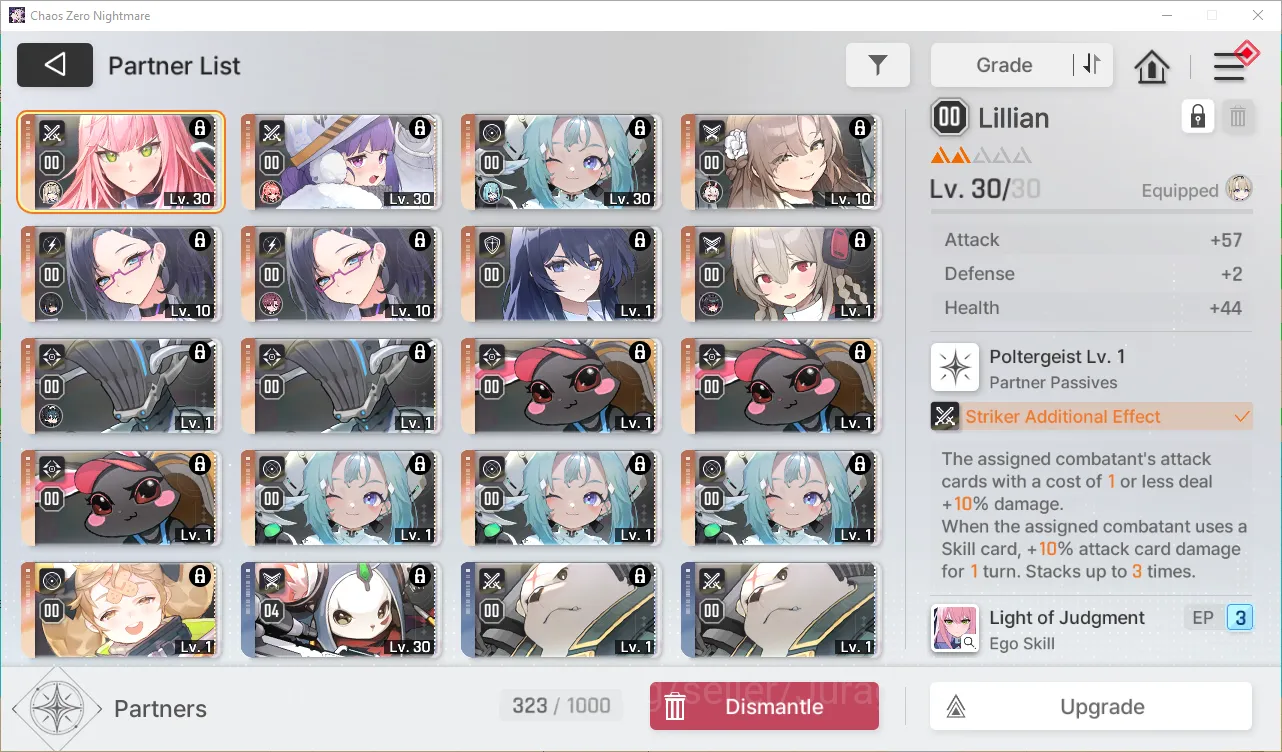 Chaos Zero Nightmare Accounts GLOBAL Lv35| 5 SSR (MaiLinM1,Luke,Haru,Kayron,Rin) + 8 SR (BerylM6,AmirM5,etc) + 20 Limited 4
