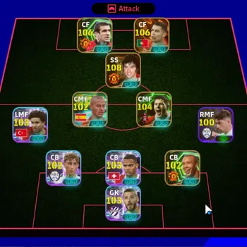 eFootball Accounts Mid-Tier Android|Big Time George Best'68,Ronaldo'25|19Epic Eric Cantona,Gerrard,Rooney,David