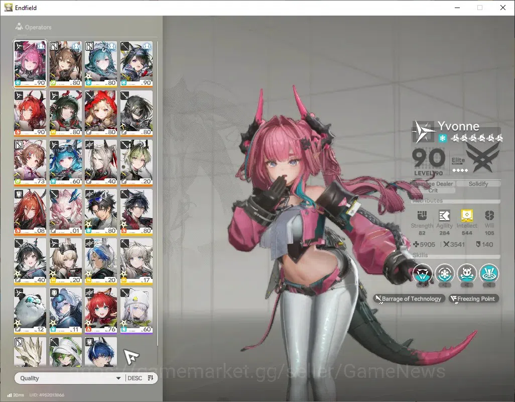 Arknights: Endfield Accounts ASIA|Lv 58|12 SSR(7Limit)+12(*6Wep)|[Yvonne,Laevat image 3