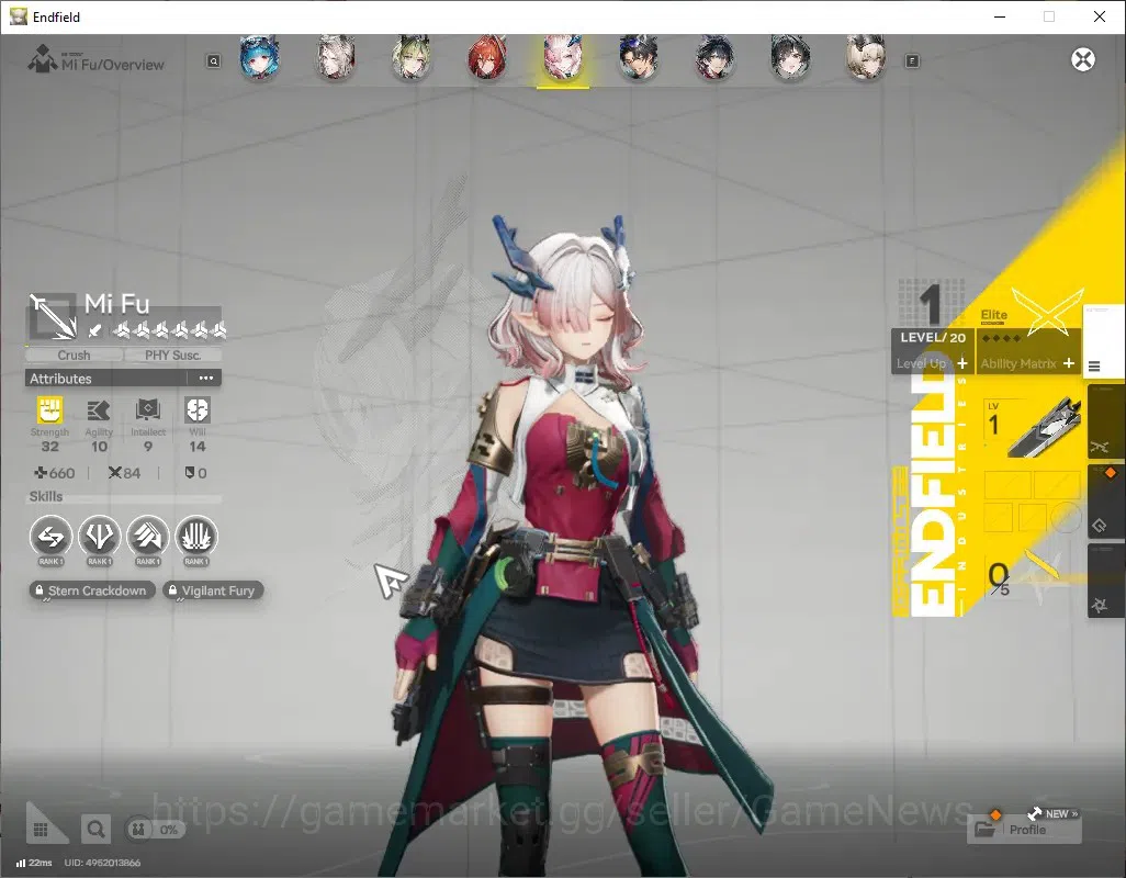 Arknights: Endfield Accounts ASIA|Lv 58|12 SSR(7Limit)+12(*6Wep)|[Yvonne,Laevat image 4
